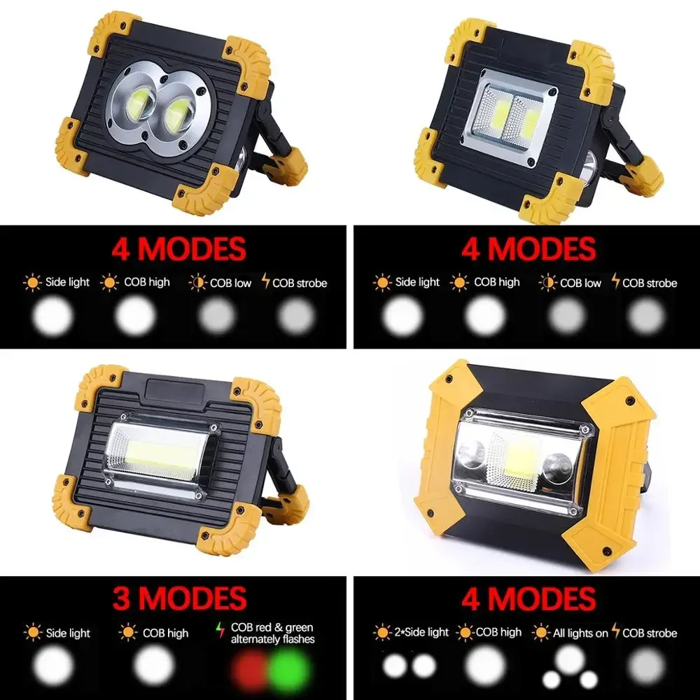 380W Powerful Spotlight Portable Work Lights LED Rechargeable Waterproof Outdoor Power Bank Lantern for Search Camping by 18650