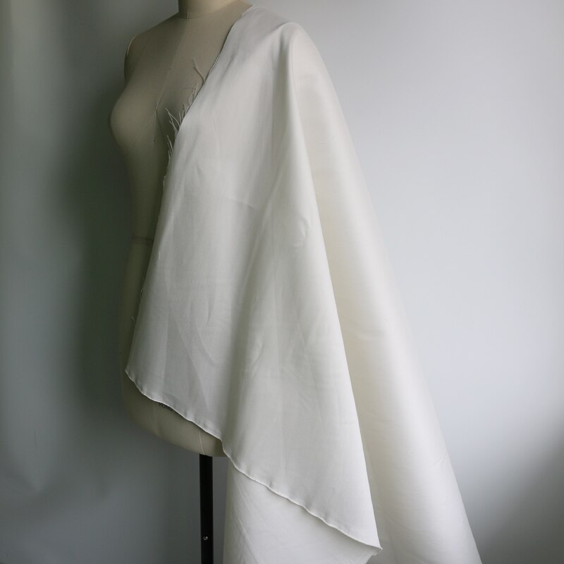 100cm*110cm Heavy Wool Silk Cotton Fabric Wedding Painting Art Textile Natural White