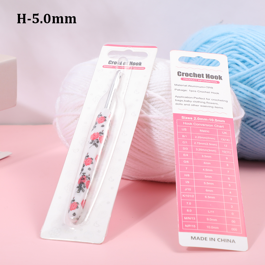 1 pièces/2.25-10.0mm Rose Crochet crochets poignée en caoutchouc aiguilles à Crochet pour débutants et tricot fil de Crochet bricolage artisanat au Crochet: kaki foncé