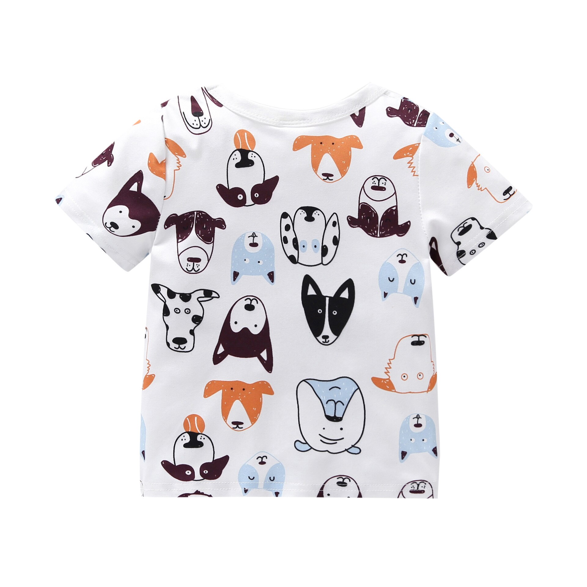 Crianças de verão Bonito Casual Manga Curta O Pescoço de Impressão Dos Desenhos Animados T-shirt Do Bebê Menina E Meninos T-shirt 6M-3T