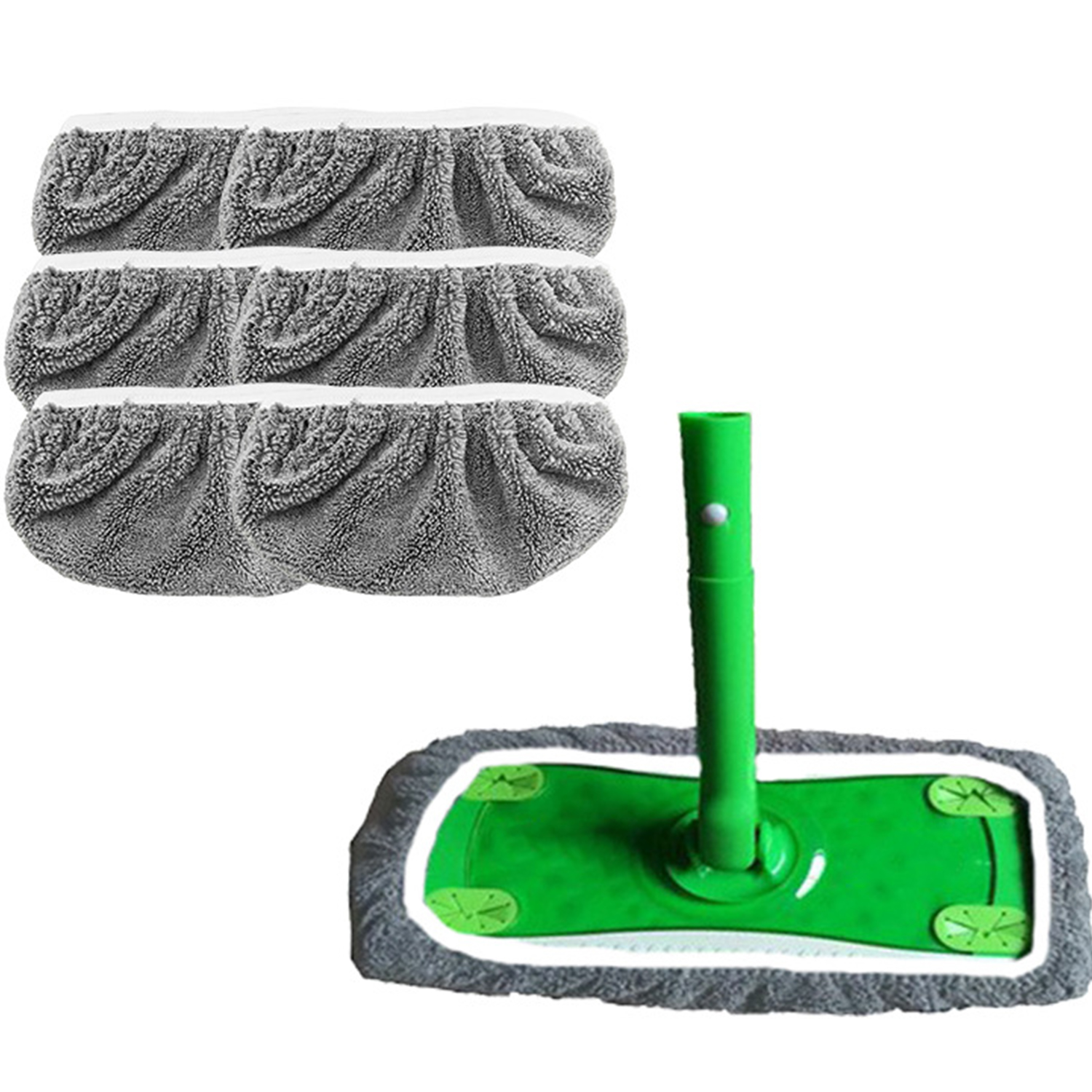 Wiederverwendbare Mikrofaser-Mopp-Pads, graue Möbel, Bodenkehrmaschine, Nass- und Trockenreinigungstücher, Moppkopf, Ersatz, waschbares Lappenhandtuch