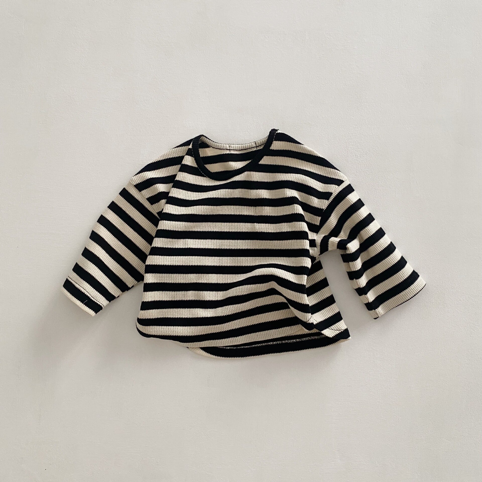 Baby Boy Denim Jumpsuit Autumn Infant Sleeveless Romper For Girls Kids Denim Overalls With Striped T Shirts: black / 12M  80cm