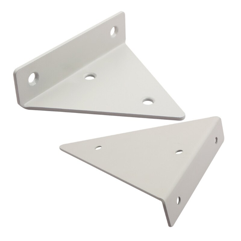 2 Pcs Metal Shelf Support Float Shelf Brackets for Bookcases Display Shelves: White