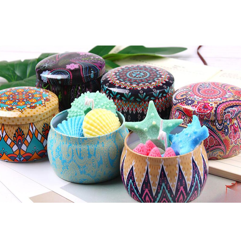 Premium Christmas Cookie Tins - Decorative Ethnic Style Cookie Tins, Extra Thick Steel - Cookie Containers for Giving