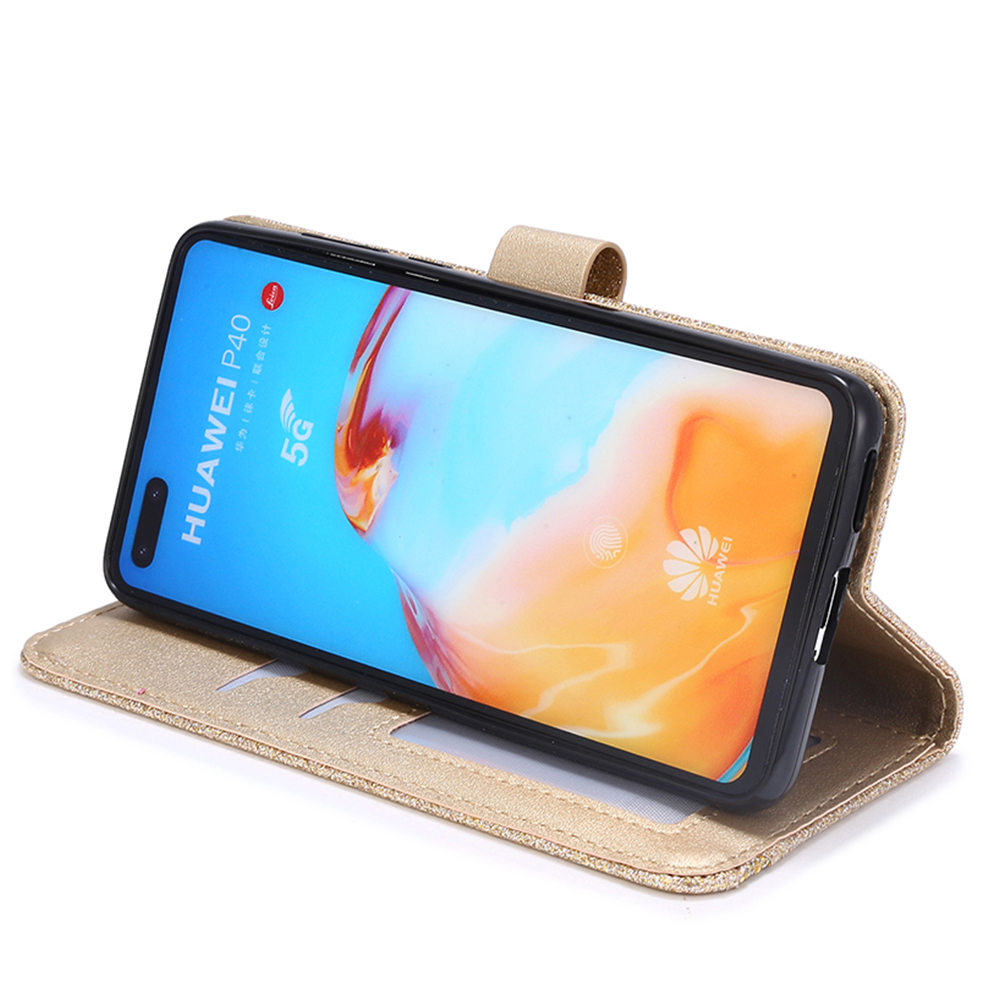 Glitter Leather Wallet Case for Huawei Flip Cover Protector P40 P30 Lite P20 Pro Mate10 Mate20 Pro