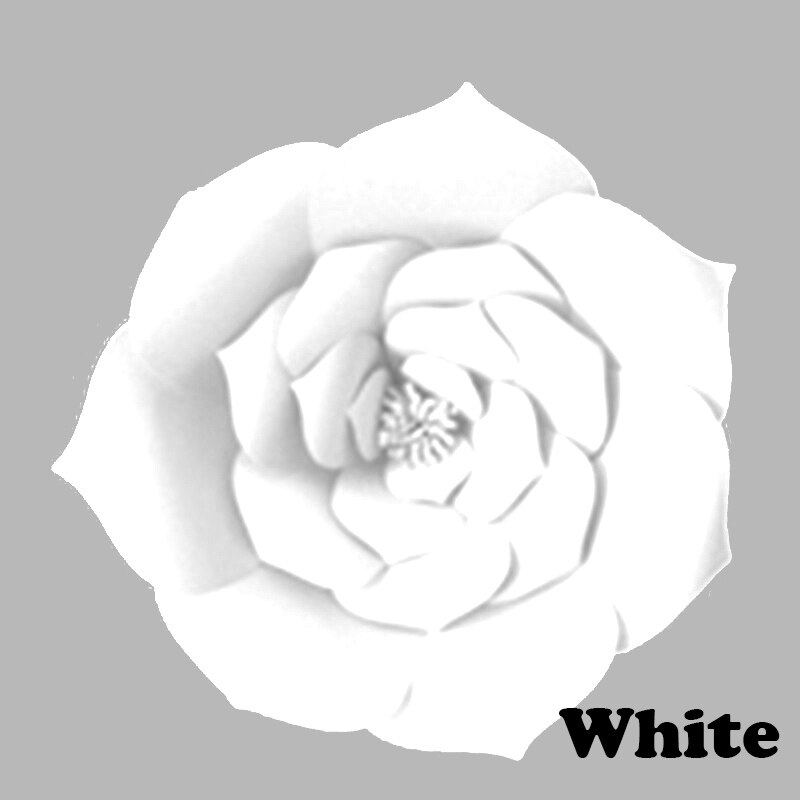 Baby shower 30cm vägg bakgrund blommor papper blommor bröllop dekoration diy konstgjord blomma ros papper hantverk bröllop blomma: 30cm vita