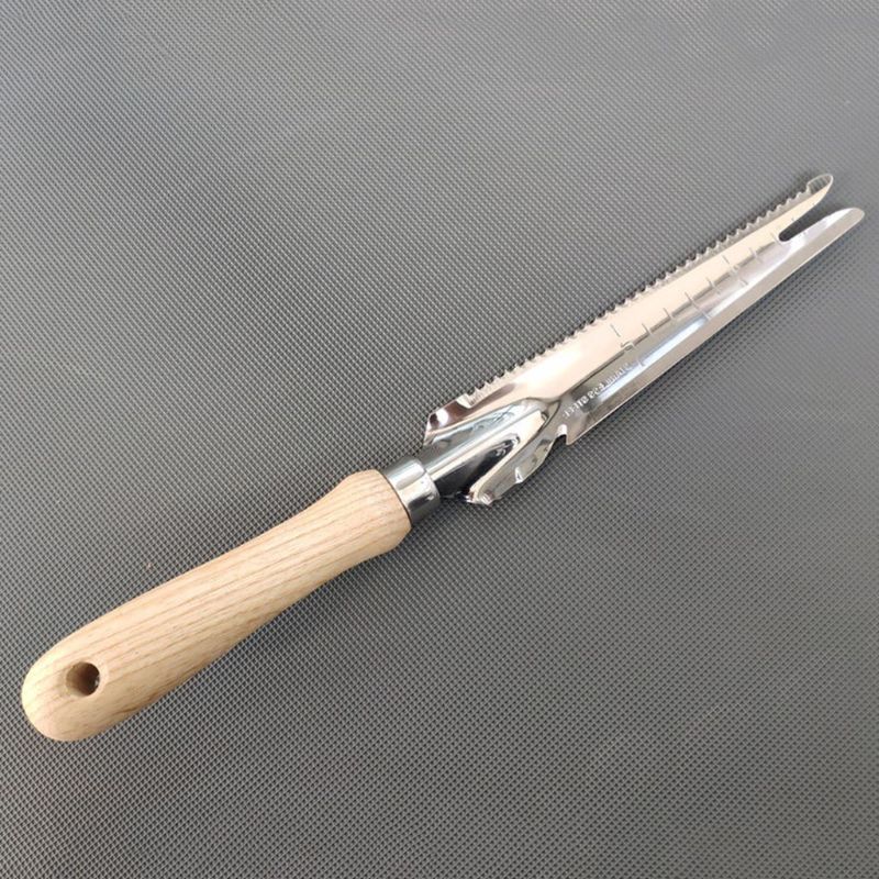 Garden Long Weeder Shovel Spade Multipurpose Stainless Steel Wood Handle Digging