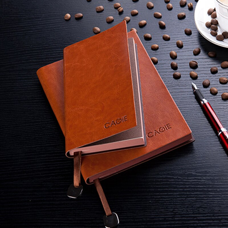 Office stationery A6/A5/B5 business notebook include line page and dot page and blank page soft pu leather notebook