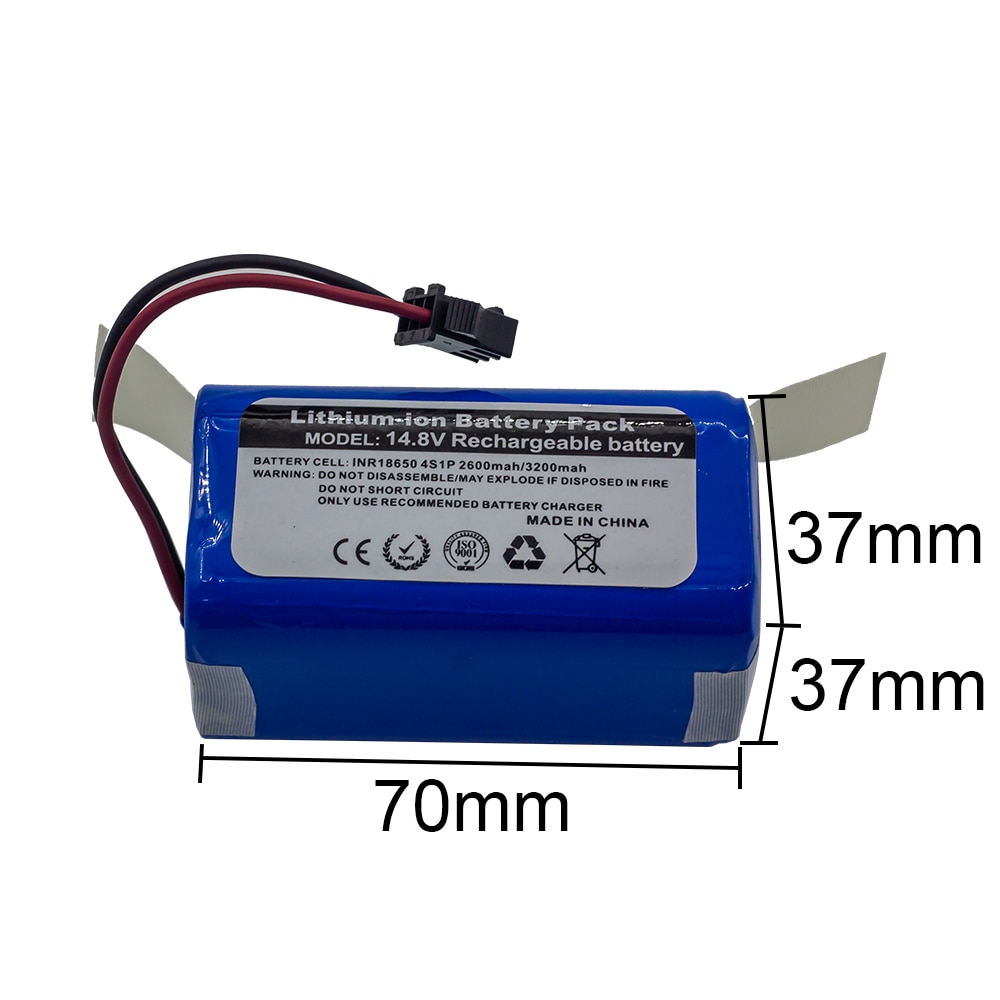 /14.8v 2600 mah 3200 mah litiumakku ilife  a4 a4s v7 a6 v7s :lle plus robottipölynimuri ilife 4 s 1p täyden kapasiteetin li-ion