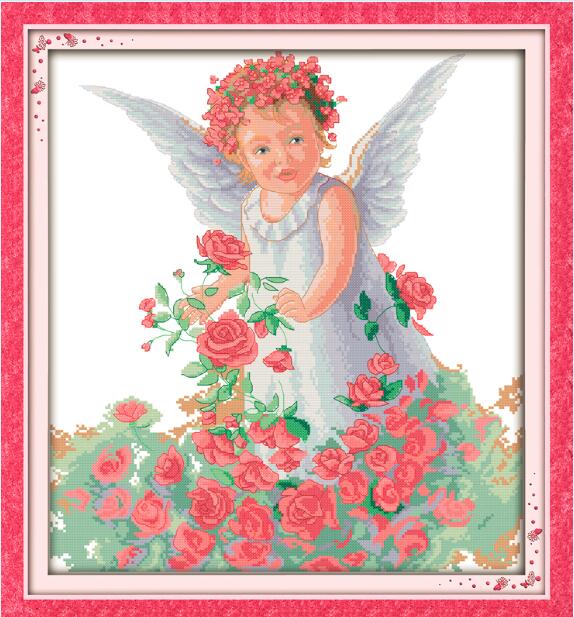 Cartton people landscape animal cross stitch kit aida 18ct count unprinted canvas stitches embroidery DIY handmade needlework