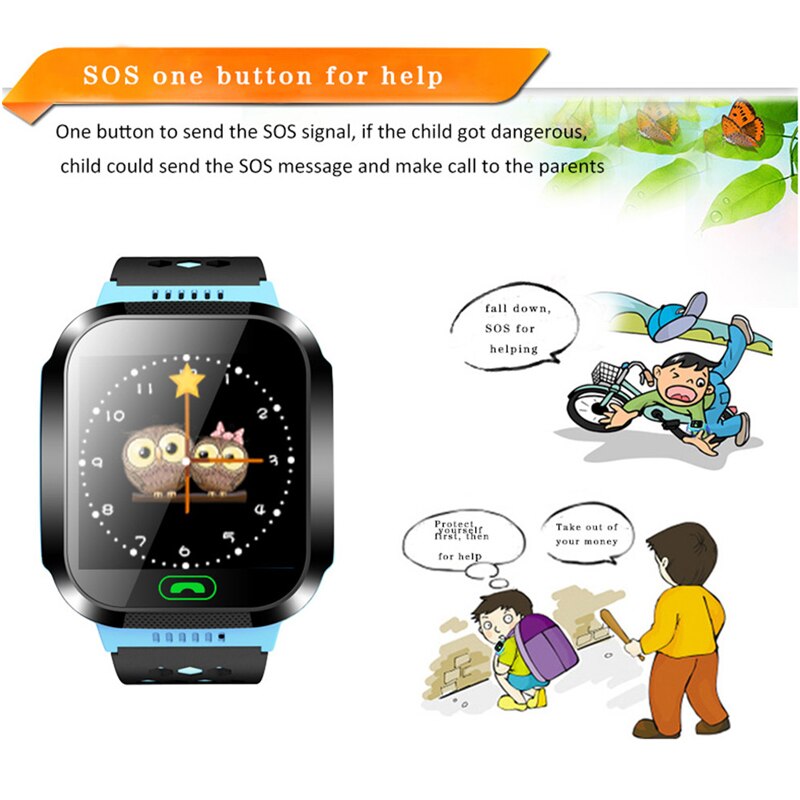 Q02 enfants montre intelligente caméra éclairage enfants regarder écran tactile SOS appel LBS suivi localisateur enfants bébé montre intelligente
