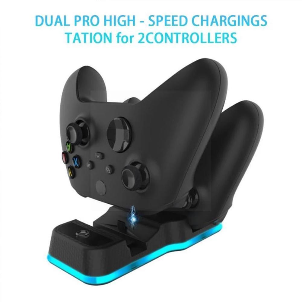 Fast Charger for Xbox Series X Handle Controller Dual Type C Charging Dock Charger With 2 Rechargeable Batteries H9D3