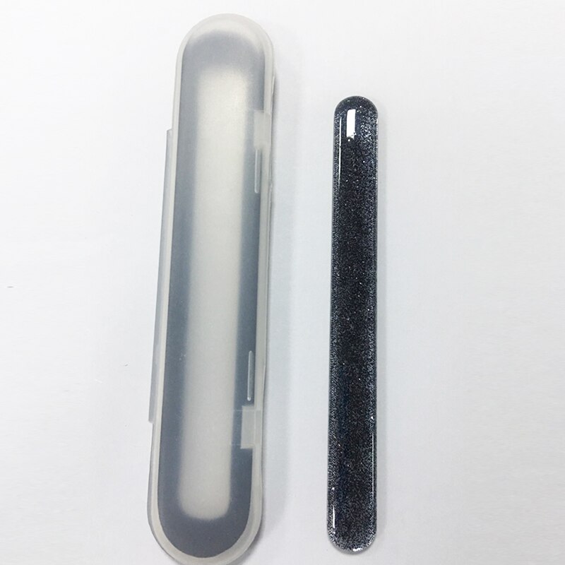9/12 cm farverige slibende nanoglas neglefil polerede manicure-filer: Sort -12cm