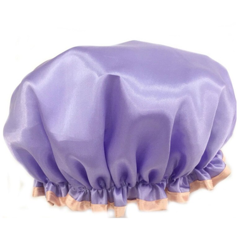 Resuable Lace Elastische Band Bad Haar Caps Waterdichte Douche Cap Hoed Bad Douche Bouffant Cap Voor Vrouwen Dubbele Gelaagde Douche hoed