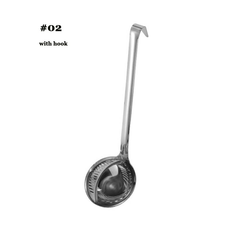 Dual Purpose Spoon Stainless 2 In 1 Stainless Steel Soup Spoon Colander Colander Lid Can Be Split Pot Spoon Cooking Spoon: 01