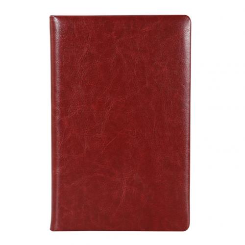 Faux Leather Portable Travel A5 Student Notebook Diary Notepad School Stationery: Wine Red