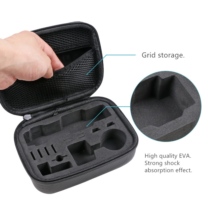 Bolsa de almacenamiento Osmo pocket Estuche portátil PU, bolsa de amortiguador impermeable, filtro, caja de piezas de repuesto para cámara de bolsillo dji osmo
