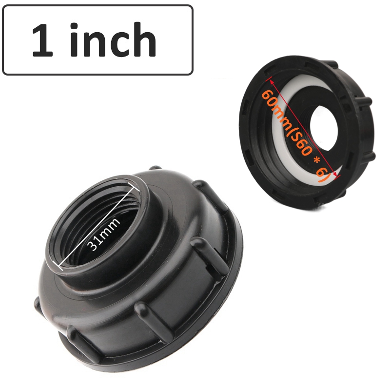 IBC Tank Adapter 3/4” Female Thread Valve Accessories Fittings Home Garden Irrigation Connector Switch Tools: black