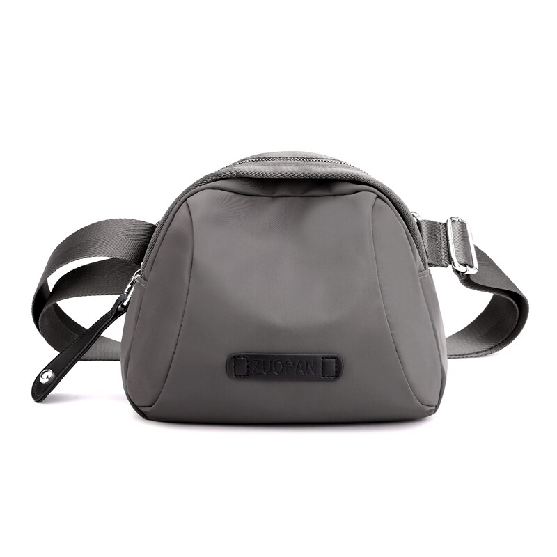 Casual Schoudertassen Vrouwen Effen Kleur Portemonnee En Handtassen Kleine Messenger Bag Nylon Crossbody Tassen Voor Vrouwen: Gray