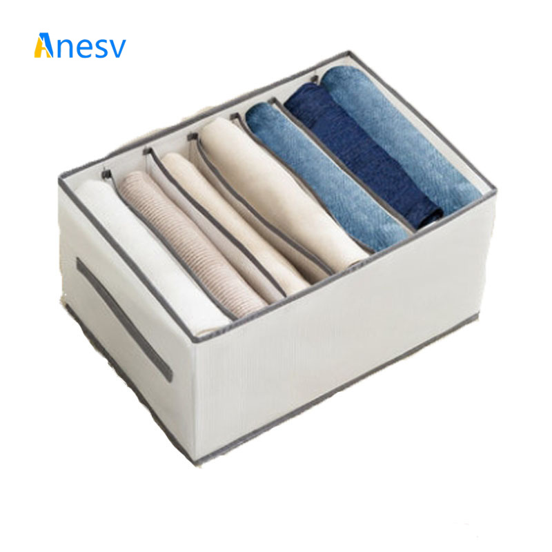 Faltbare hosen kleidung lagerung artefakt trennung finishing box schlafsaal nacht kleiderschrank transparent harte bord lagerung: Black