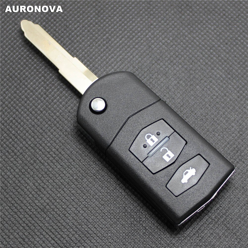 AURONOVA Replace Key Shell for Mazda Demio 2 3 5 6 M2 M3 M5 M6 CX7 CX9 RX8 MX5 MPV Replace Car Key Fob Case Shell Cover: 3 Buttons Key Shell