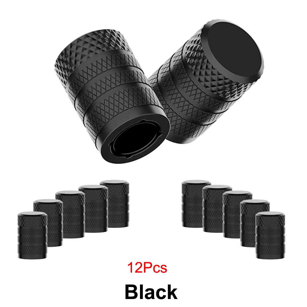 TQQTQQ Tapa de válvula de neumático de aluminio de 4/8/12 piezas, resistente a la corrosión, cubiertas de vástago universales para automóviles, camiones, motocicletas, SUV y bicicletas: Blanco