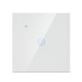 Home Wall Smart Wireless Panel Used with Zigbee Gateway APP Control 1/2/3 Gang EWelink WiFi Smat Switch EU Standard: 1 Open White