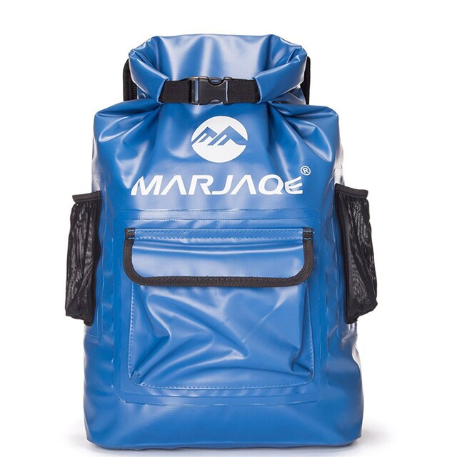 estilo RollTop mochila impermeable 22L arriba bolsa hermética 0,55 MM 500D Lona de PVC acolchado doble correas de hombro