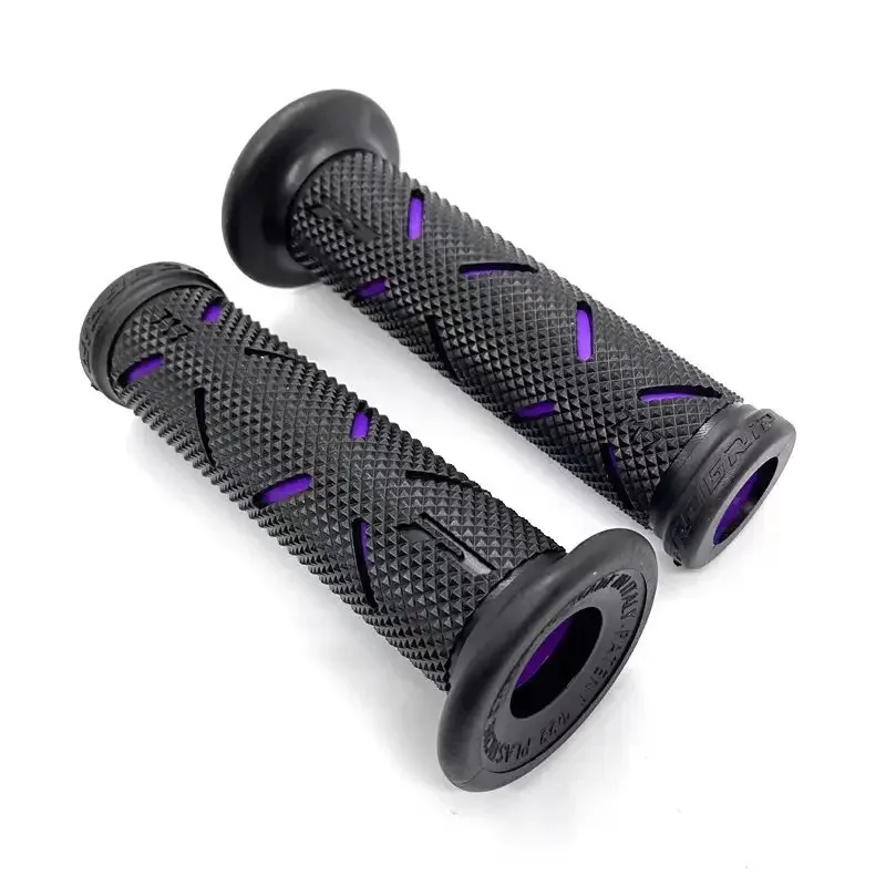 2 stücke 7/8 "22mm Universal-Motorrad griff griffe CNC Aluminium Gummi Rot Blau Gold Lenker griff für Roller E-Bike Motorrad: Silber