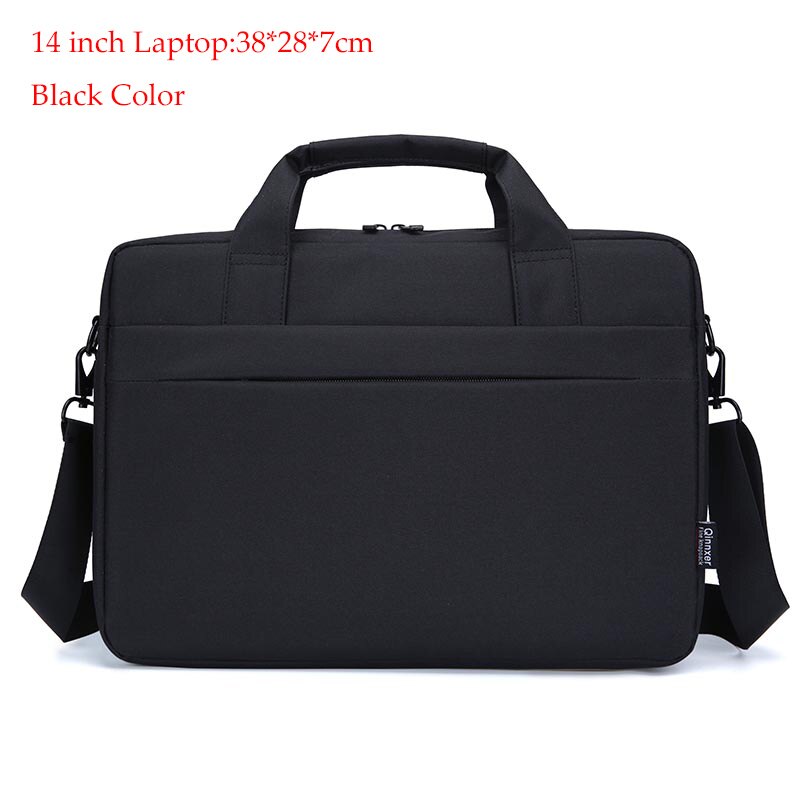 Business Mannen Aktetas 14 15.6 inch Laptop Handtas Mannen Kantoor Tas Messenger Grote Tote vrouwen Computer Werk Handtas: 14 inch Black