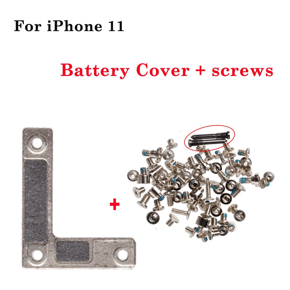 Battery FPC LCD Flex Cable Cover Full screws For iphone 6 6S 7 8 plus X XR XS MAX 11 12 Pro Max inner Metal Bracket Clip Holder: 11 battery screw