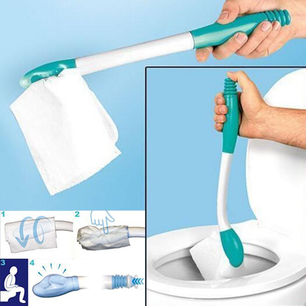 Bathroom Cleaning Brush Bottom Bum Wiper Toilet Incontinence Aid Obese Elderly Disability Mobility Toilet Cleaning Tool #25