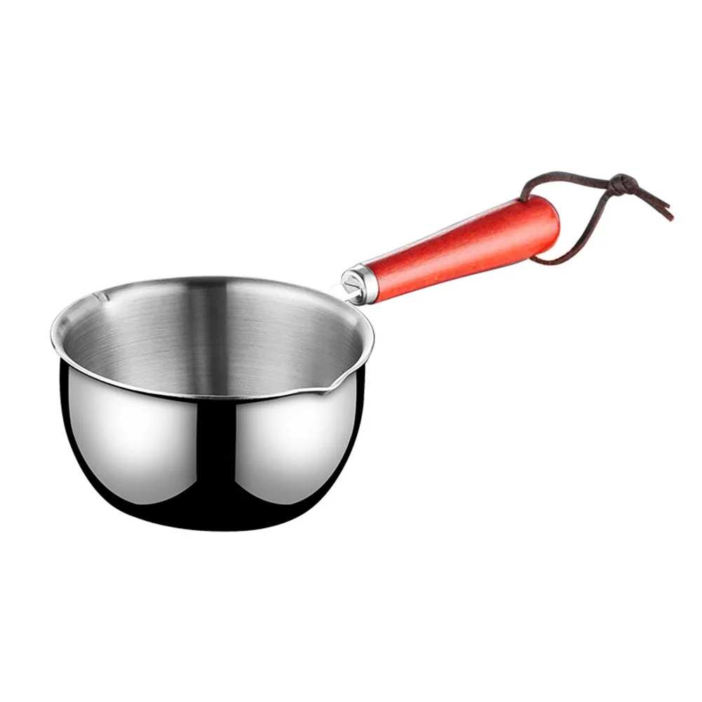 Stainless Steel Oil Pan Sauce Small Pot Cooking Butter Melting Pot Butter Warmer Kitchen Tool Accessories For Stoves: Yellow