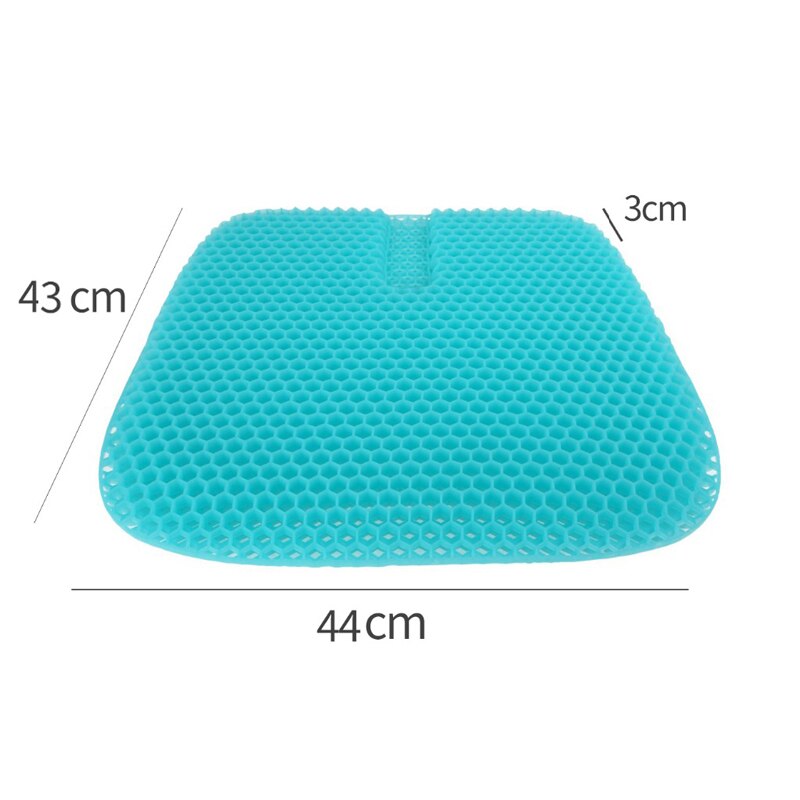 Gel elastisk sklisikker sittepute bil sofa kontor livmorhals helsevesen ispute honeycomb dobbelt lag stor størrelse gel setepute: Gel sittepute a