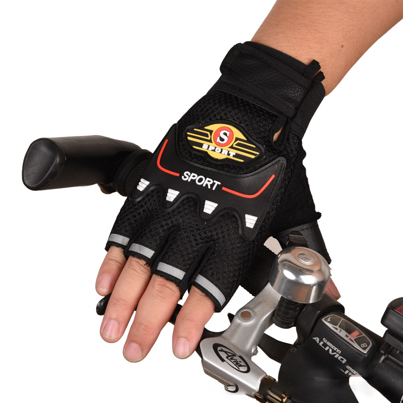 Neue Radfahren Handschuhe Halb Finger Guantes Luvas Motorrad Fahrrad Atmungsaktive Anti-slip MTB Bike Fitness Sport Training Handschuh