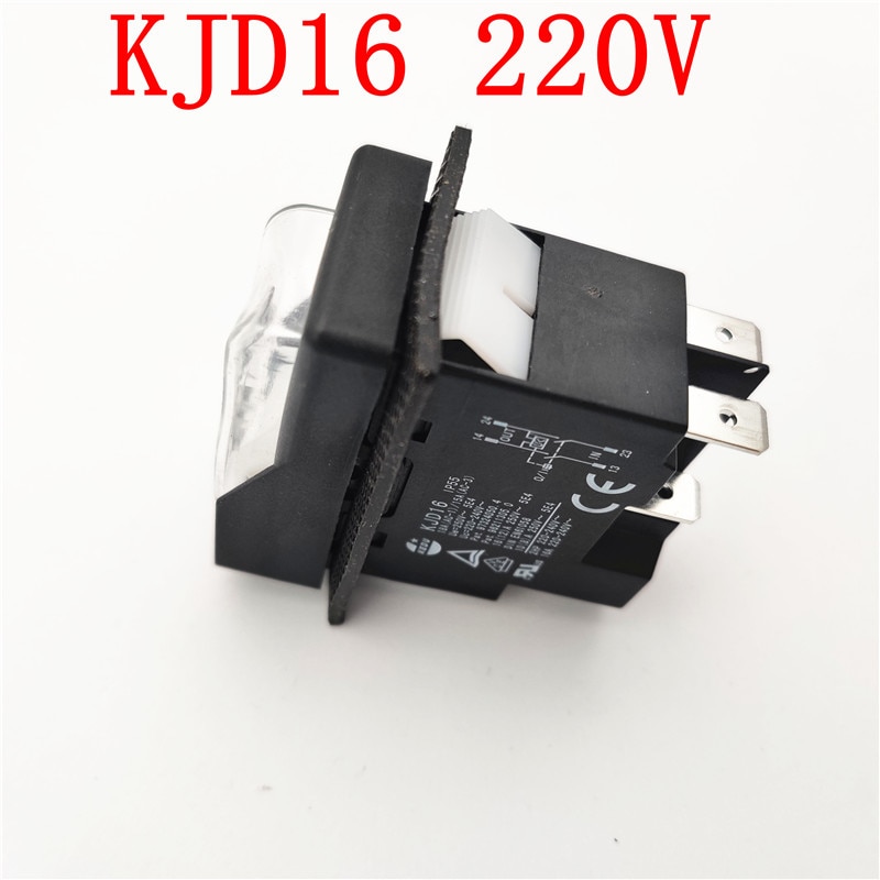 KJD16-Interruptor de encendido y apagado electromagnético, 220V, 120V, 4 pines, resistente al agua, para herramientas de máquina