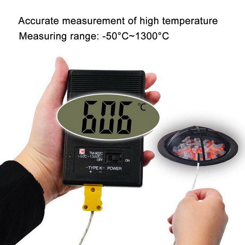 Tm902c (-50c to 1300c)  temperaturmätare digital k-typ termometersensor+termoelementsonddetektor