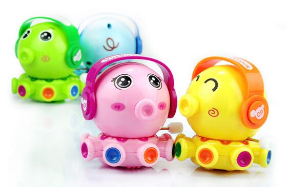 1 stk sødt lille blæksprutteformet legetøj med urværk, der roterer sjovt interaktivt legetøj til at træne børnets evner forældre børn zxh