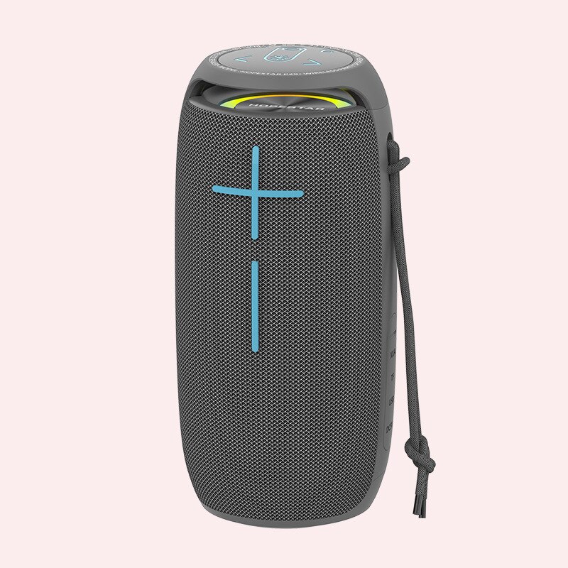 Hopestar P29 Draadloze Bluetooth Speaker Portable Sound Kolom Outdoor Waterdichte Subwoofer Met Rgb Kleurrijke Glare Caixa De Som: Silver gray