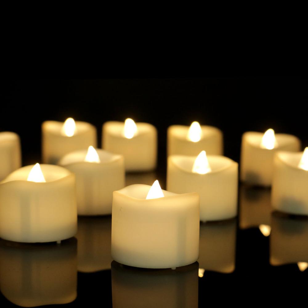 Pack van 3 Amber Light Remote candele, Warm wit velas perfumadas, Vlamloze Flickering Remote Batterij Vlamloze Kaarsen