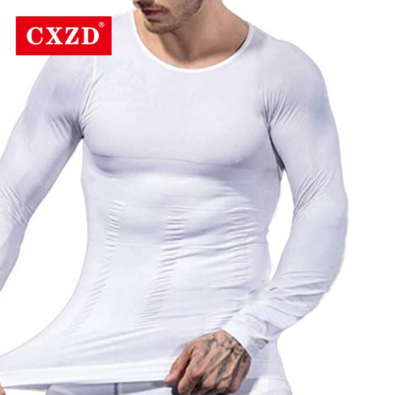 Cxzd Mannen Effen Kleur Afslanken Shaper Corrigerende Houding Buik Controle Compressie Man Modeling Body Vet Burnning Borst Corset