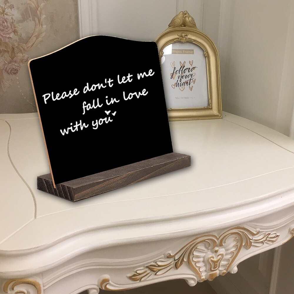 Double-sided Writing Small Blackboard with Base Bar Writing Blackboard Christmas wooden blackboard Writing Painting Decoration