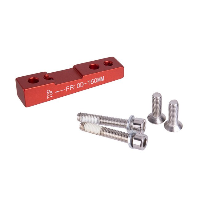 Road Bicycle Disc Brake Rotors 160mm Front Rear Bike Caliper Adapter For-Shimano Flat Mount Post Mount Bike Accessorie Adaptor: FR160 Red
