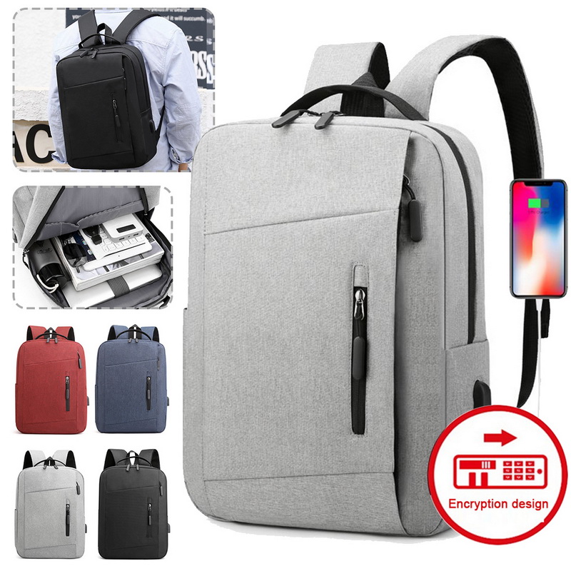 Ryggsekk for menn populær casual business gutter balle enkel bærbar pakke usb #39 tilkobling lade klassisk bag
