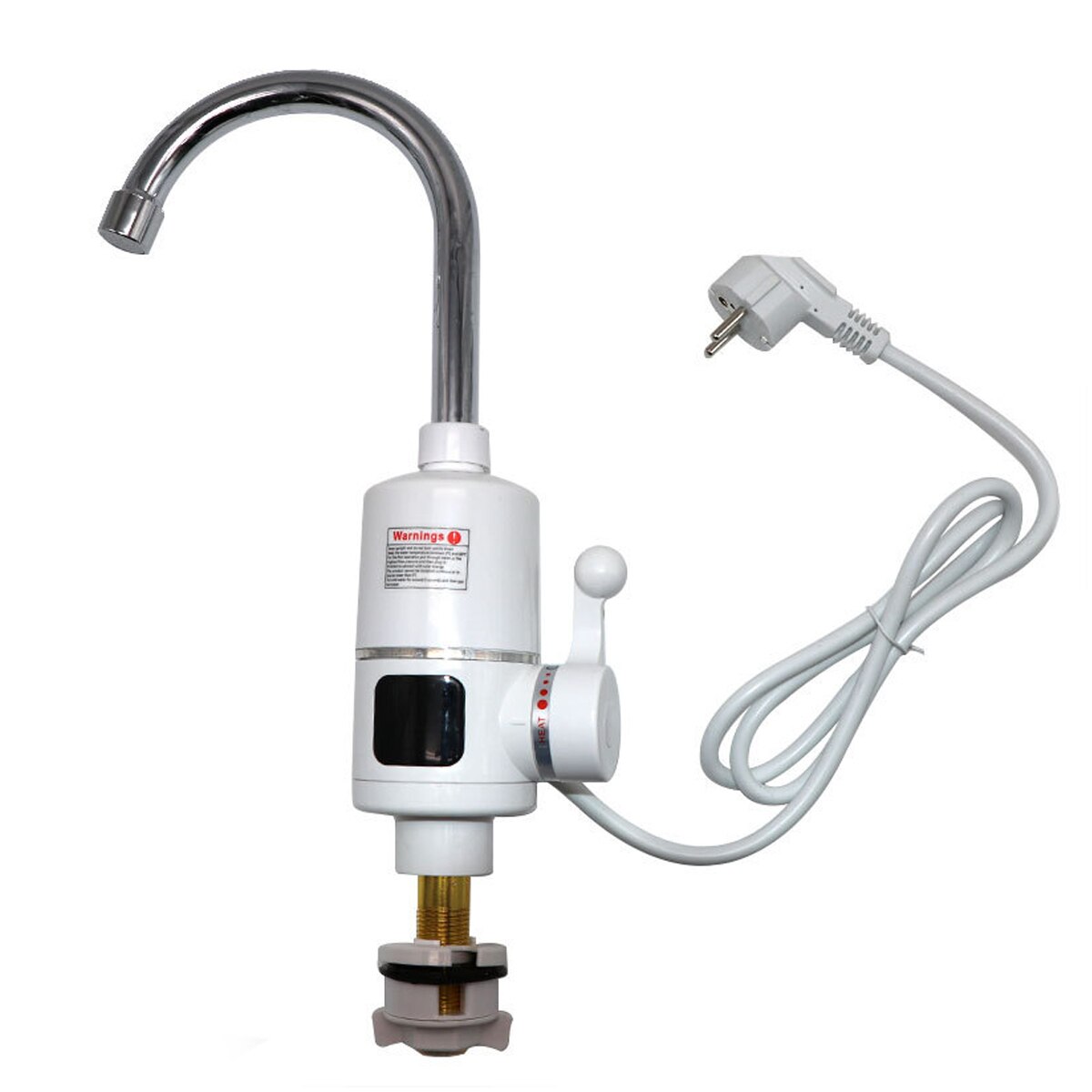 3000w 220v 3 sekunder hurtig varme elektrisk vandhane hane instant vandvarmer ledet real-time vandtemperatur display eu stik