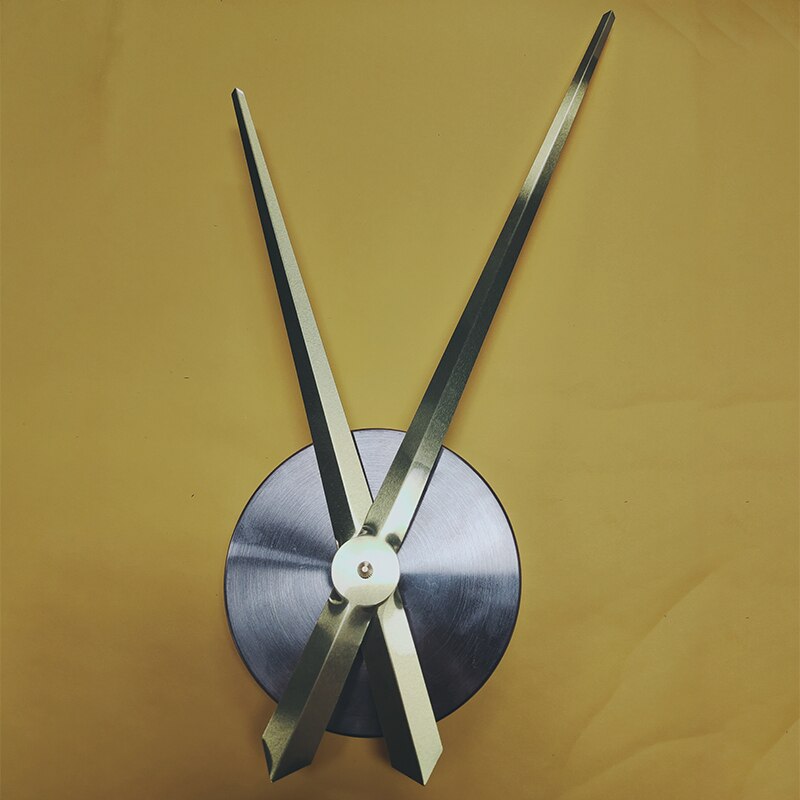 Conjunto de reloj de pared DIY para decoración del hogar, accesorios de repuesto para manos y funda de acero inoxidable, gran movimiento de: Gold silver