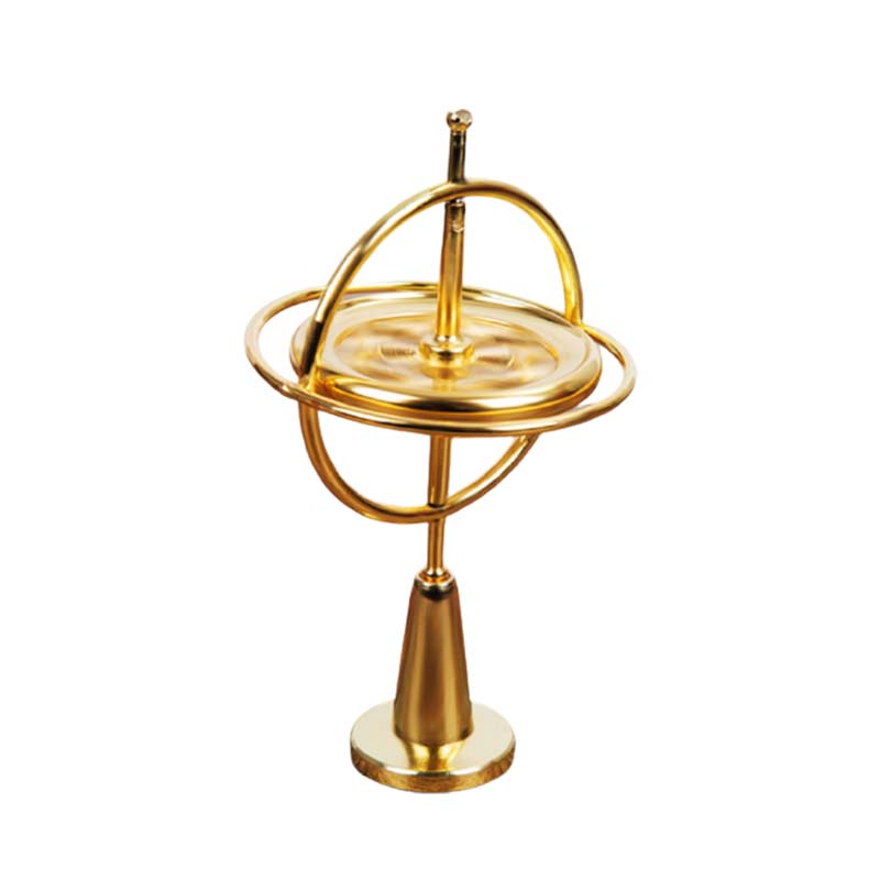 Creatieve Wetenschappelijke Educatief Metalen Vinger Gyroscoop Gyro Top Druk Verlichten Klassieke Speelgoed Traditionele Leren Speelgoed Voor Kinderen: Golden