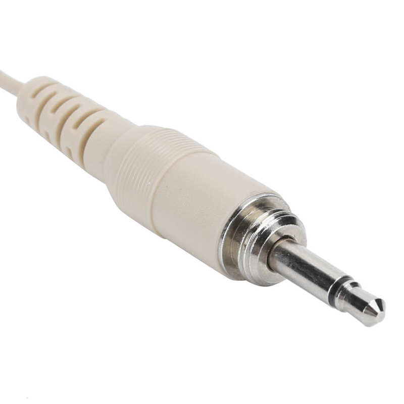 Thin Metal Frame Cream Ergonomic Single Ear Omni-Directional Headset Microphone Single Earhook Microphone Well Fit for Musicians