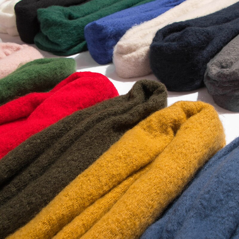 Warme Schals Herbst Und Winter Neue Stil Grob Tassled Kreis Sand Einfarbig Schal Schal von Dicken Schal Schal