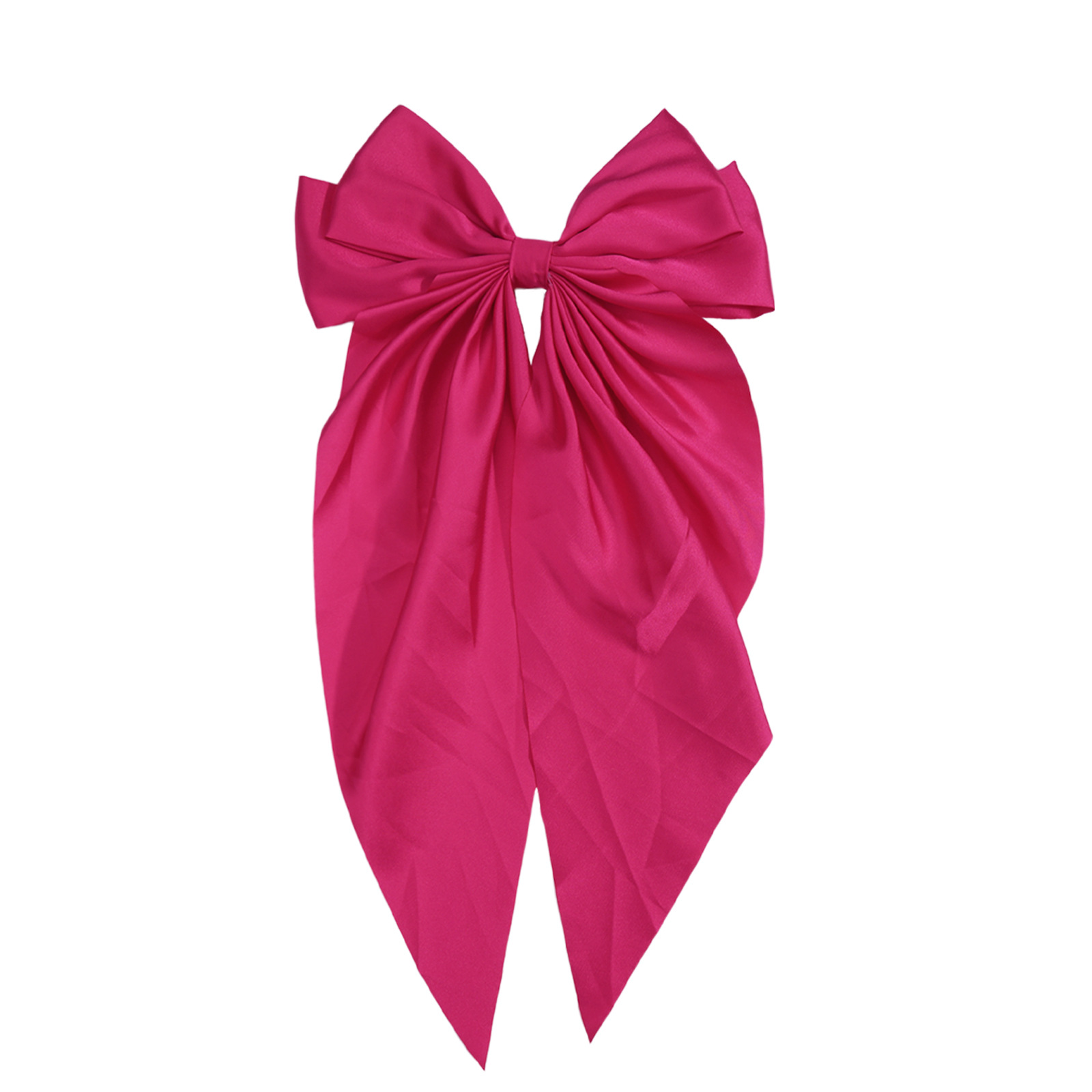 AISHG Silk Smooth Satin Large Bow Hairpin for Women Sweet Butterfly Spring Hair Clip Girls' Hair Accessories: Beige